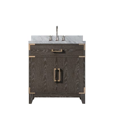Laurel Bath Vanity Carrara Marble Top, Sink and Faucet