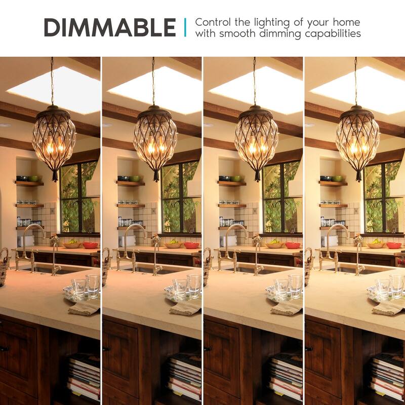 Luxrite LED Chandelier Light Bulbs, E12 Led Bulb Dimmable, 40 Watt Equivalent, 2700K Warm Whit, 360lm, UL Rated, 16 Pack