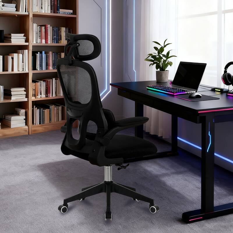 High Back Ergonomic Office Chair with Wheels, Tilt Function, 3D Headrest, Lumbar Support, Swivel Rolling Computer Chair