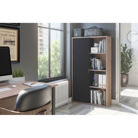 Bestar Aquarius Bookcase with Sliding Door