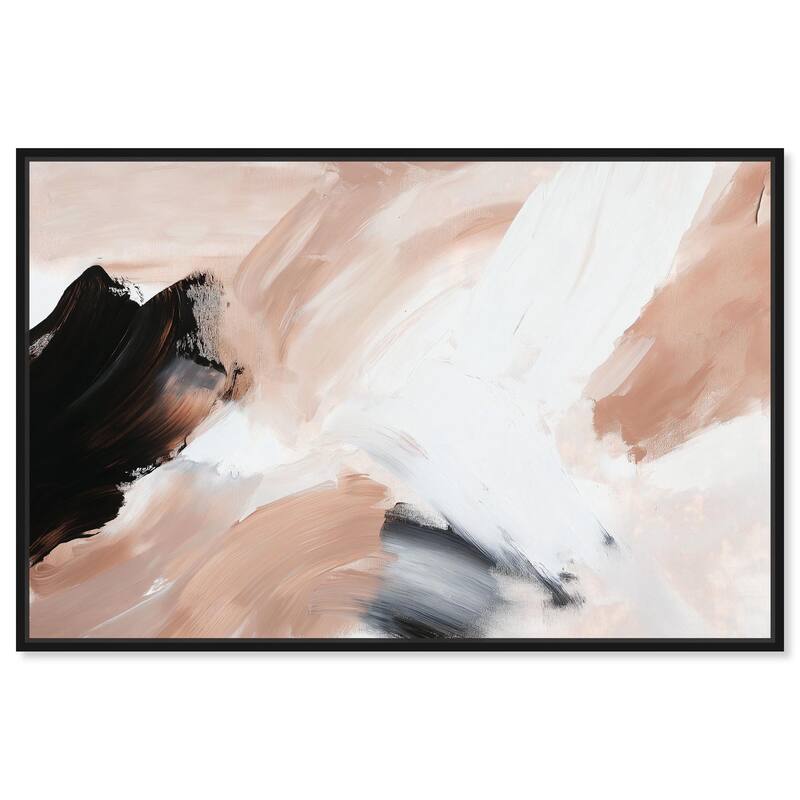 Swirls of Cream I Canvas by Art Remedy - Black - 30" x 20"