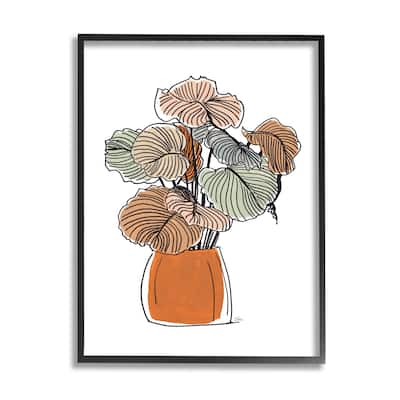 Stupell Playful Tropical Palms Philodendron House Plant Framed Wall Art