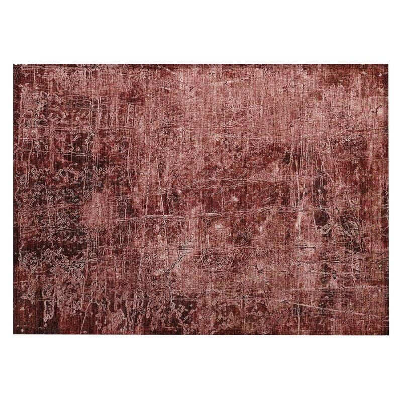 Machine Washable Indoor/ Outdoor Abstract Solid Chantille Rug