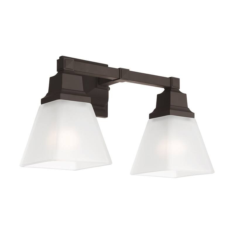 Livex Lighting 2-light Bronze Bath Light, 1032-07 - 15" W 9.5" H 7.75" EXT