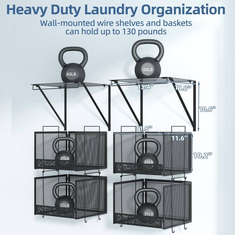 Over The Washer and Dryer Shelf - 13"D x 11"W x 14"H