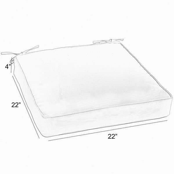 Sorra Home Outdura Solid Indoor/Outdoor Corded Chair Cushion Bed Bath