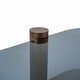 preview thumbnail 4 of 6, 35 in Modern Coffee Table Stone and Tempered Glass Tabletop with Steel Legs