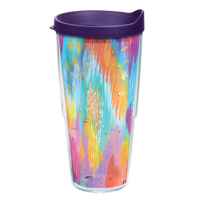 Tervis EttaVee - Brush Strokes Made in USA Double Walled Insulated Travel Tumbler, Classic - 24oz