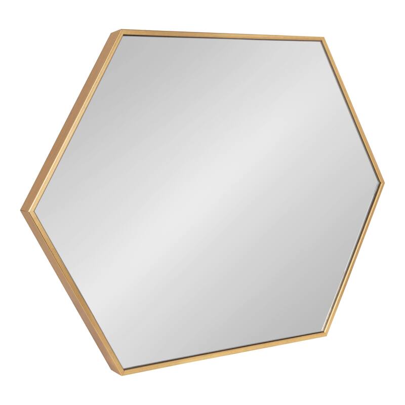 Kate and Laurel Rhodes Framed Mid-century Hexagonal Wall Mirror