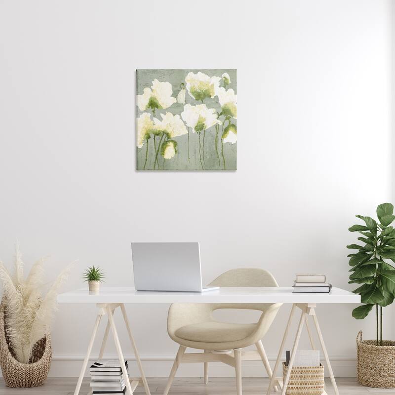 Stupell Modern White Flower Blooms Canvas Wall Art Design By Vanessa Austin