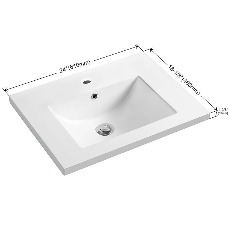 Dowell 18" FTB Ceramic Single Bathroom Vanity Basin