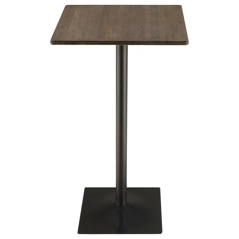 Cavalier 3-Piece Square Bar Table Set Dark Elm And Black
