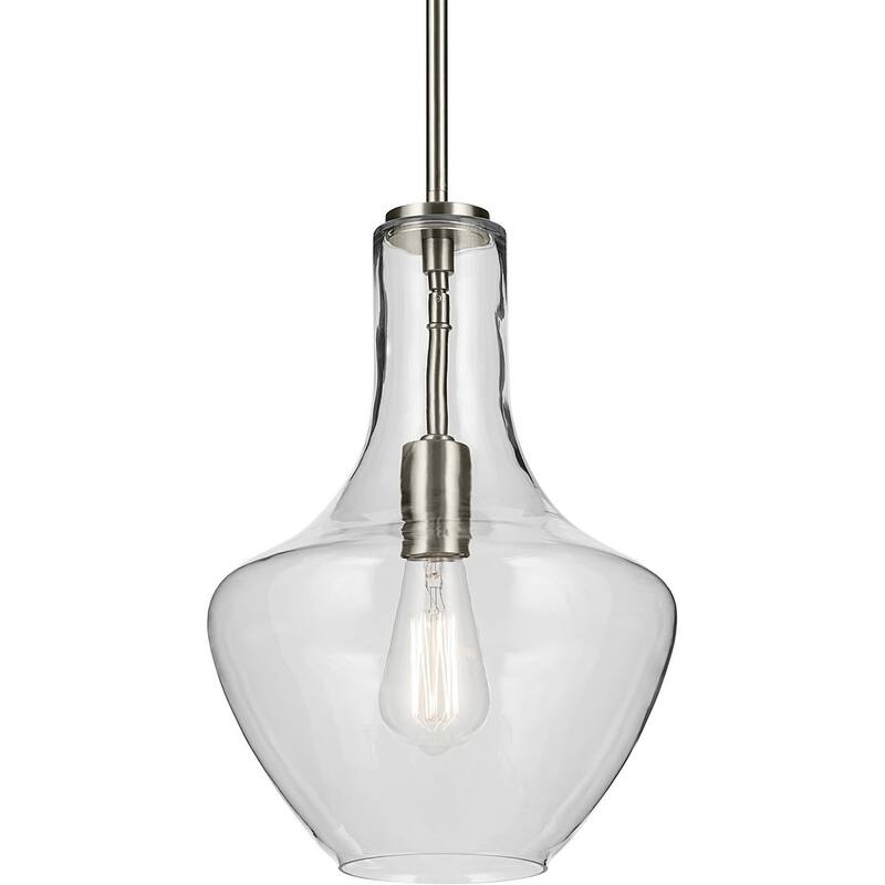 Kichler Everly Single Light 11" Wide Pendant with Clear Glass Shade
