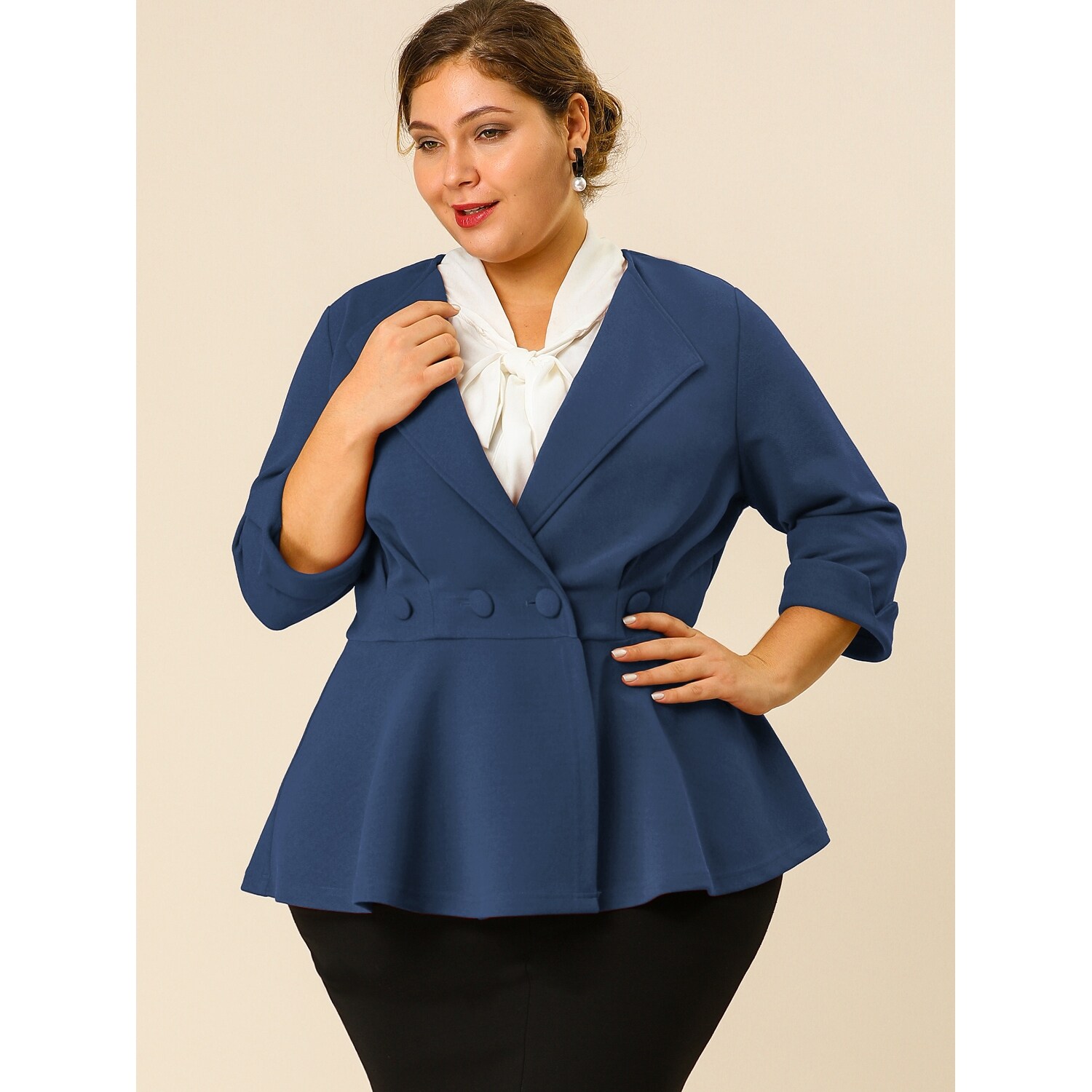 plus size ruffle jacket