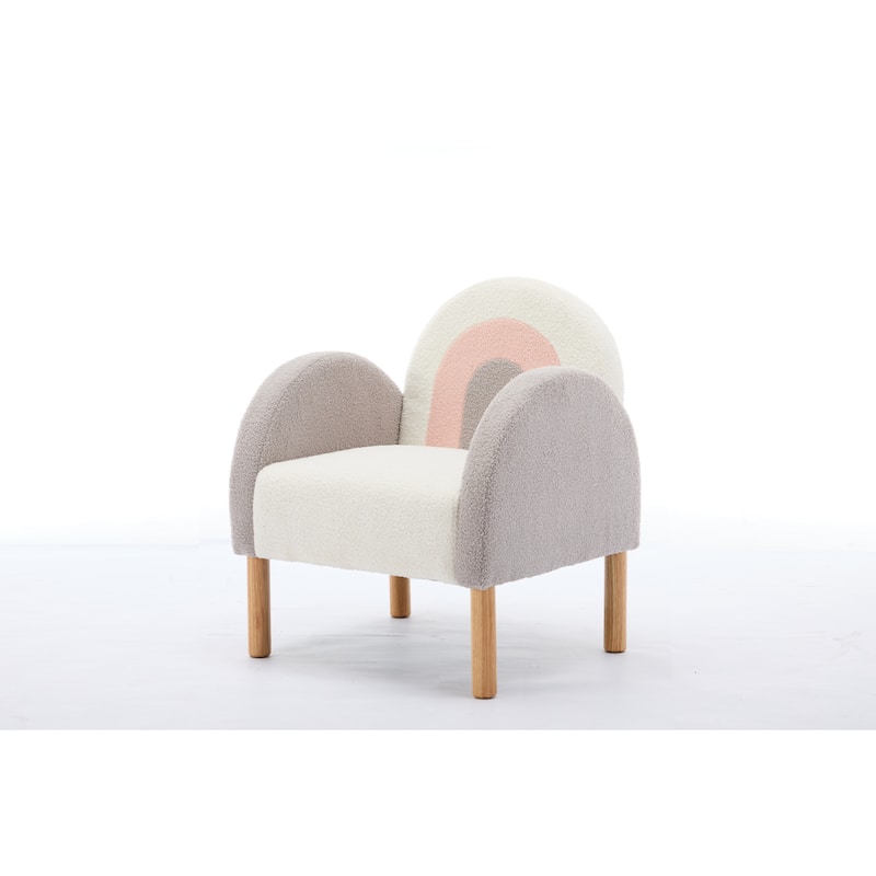 Multi-Color Polyester Blend Accent Chair with Armrests and Cushion - 26.30"W x 27.10"D x 31.10"H