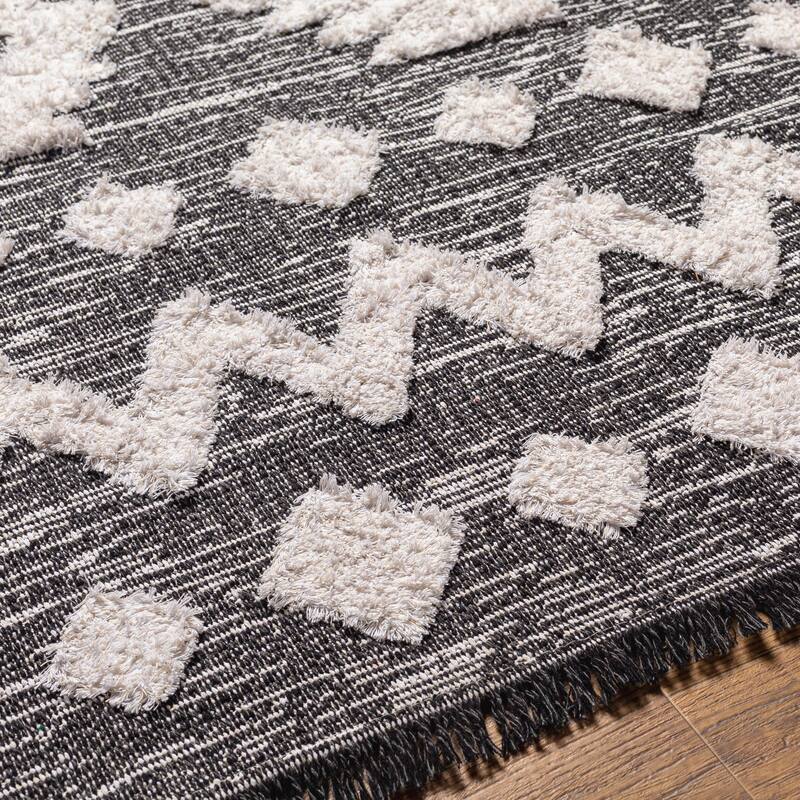 Livabliss Morocotton Diamond Stripe Area Rug