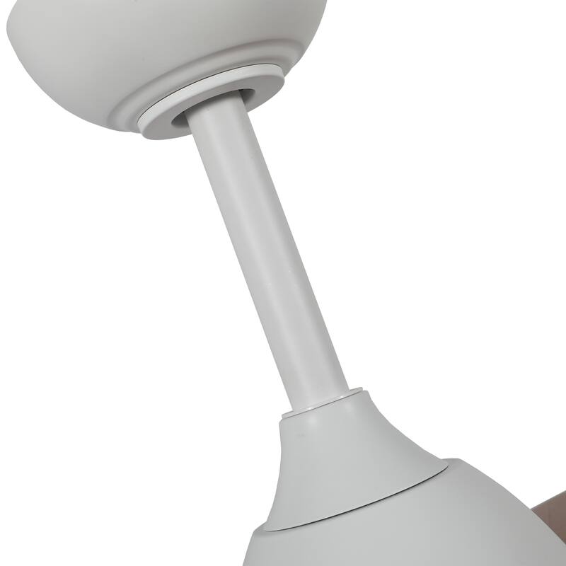 52''Indoor White Ceiling Fan with Light Remote Control