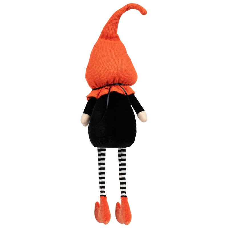 Gnome with Puffy Jack-O-Lantern Hat Halloween Figure - 22"