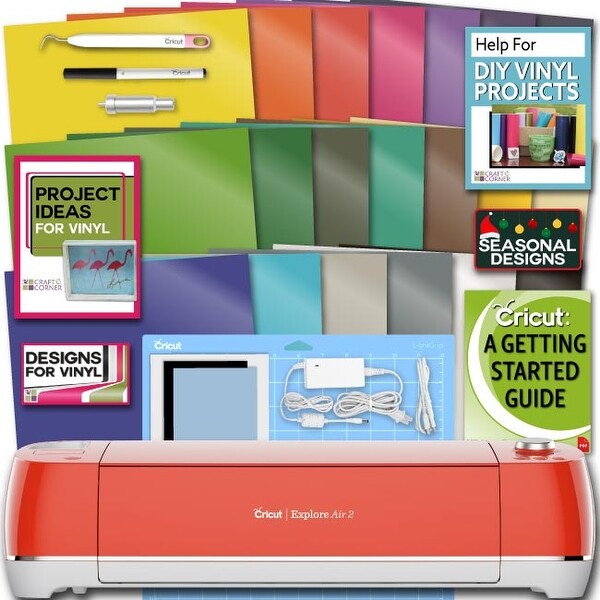 Shop Cricut Explore Air 2 Machine Bundle 20 Sheets Vibrant ...
