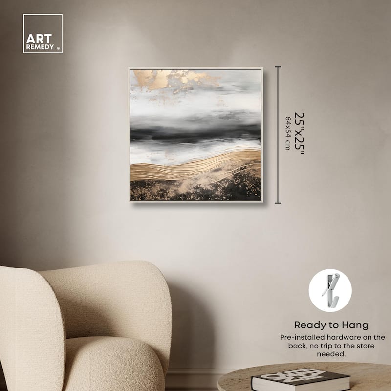 Moonlit Gold Canvas by Art Remedy