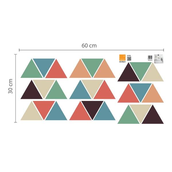 dimension image slide 1 of 3, Walplus Glow Moon Stars Triangles Children Wall Sticker Nursery Decor