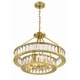 preview thumbnail 4 of 7, Libby Langdon for Crystorama Farris 6 Light Aged Brass Chandelier - 24.5"W x 20"H x 24.5"D