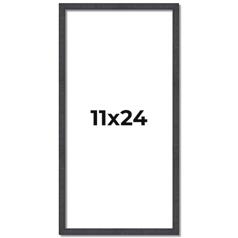 11x24 Frame Brown Solid Wood Picture Frame - Complete Modern Photo