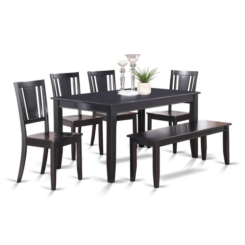 Asian Fusion Dining Set - Table & Chairs - Modern Rectangle Dining Room Furniture