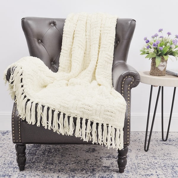 Cable Knitted Couch Cover Throw Blanket Bed Bath & Beyond 10296492