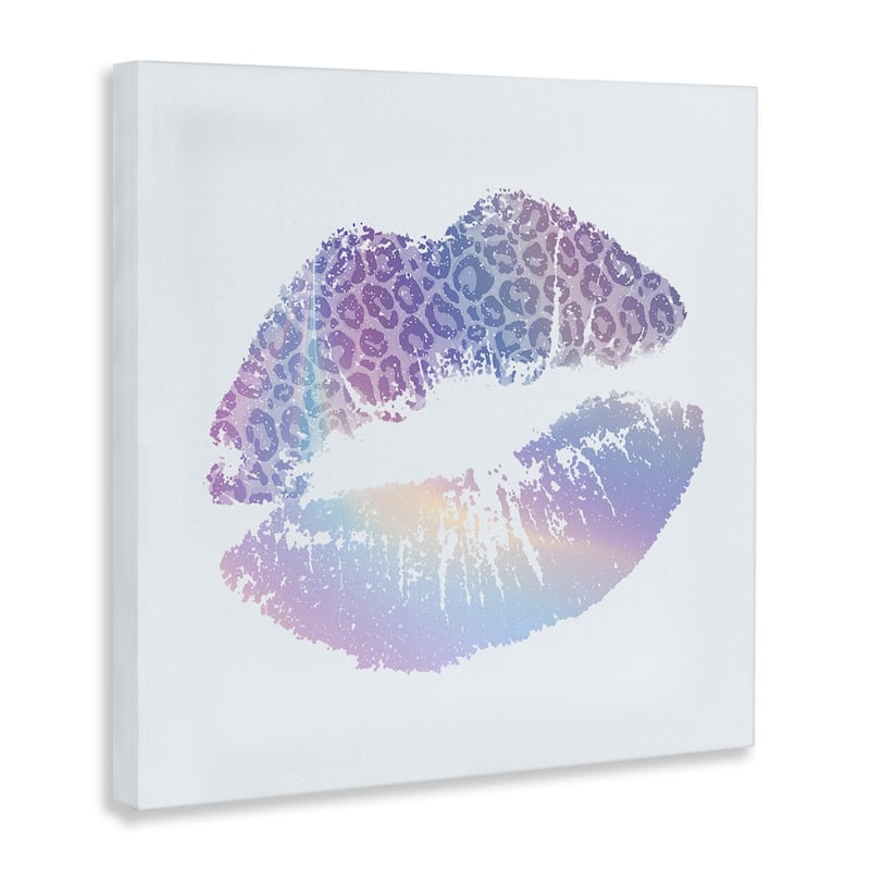 Stupell Glam Patterned Kiss Canvas Wall Art Design By Kim Allen