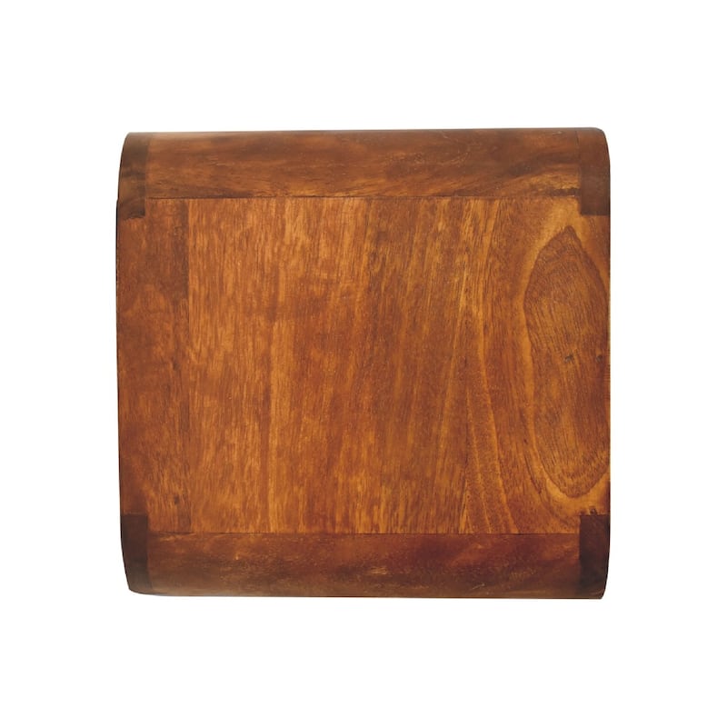 HomeRoots 12" Chestnut Solid Wood One Drawer Floating Nightstand