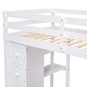 preview thumbnail 13 of 17, Twin size Loft Bed with Desk, Storage Drawers and Stairs, White