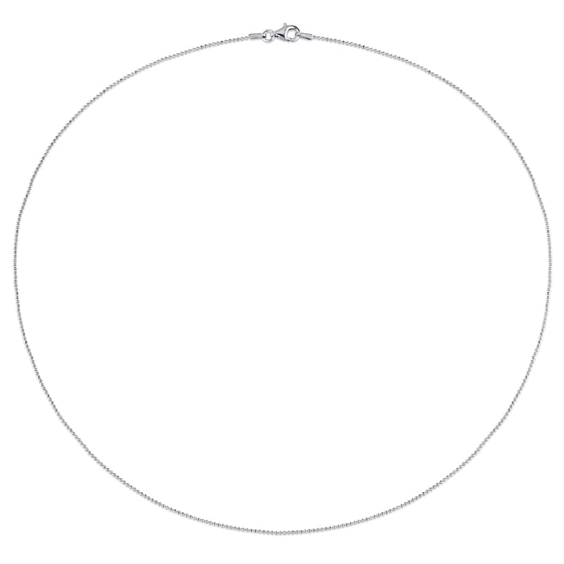 Miadora Sterling Silver Ball Chain Unisex Necklace