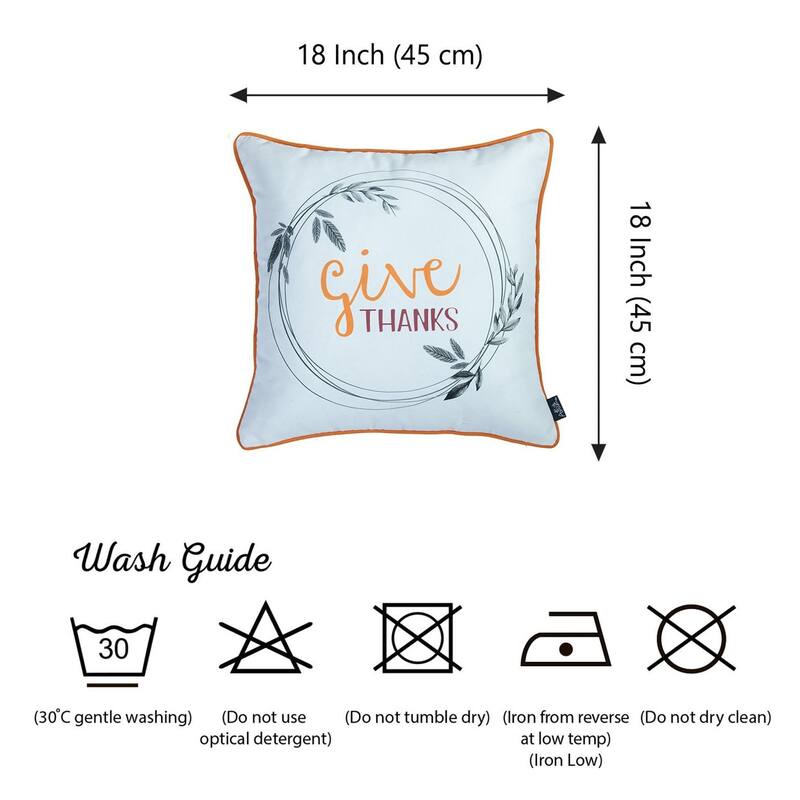 Fall Thanksgiving Decorative Throw Pillow Quote Square Set of 2