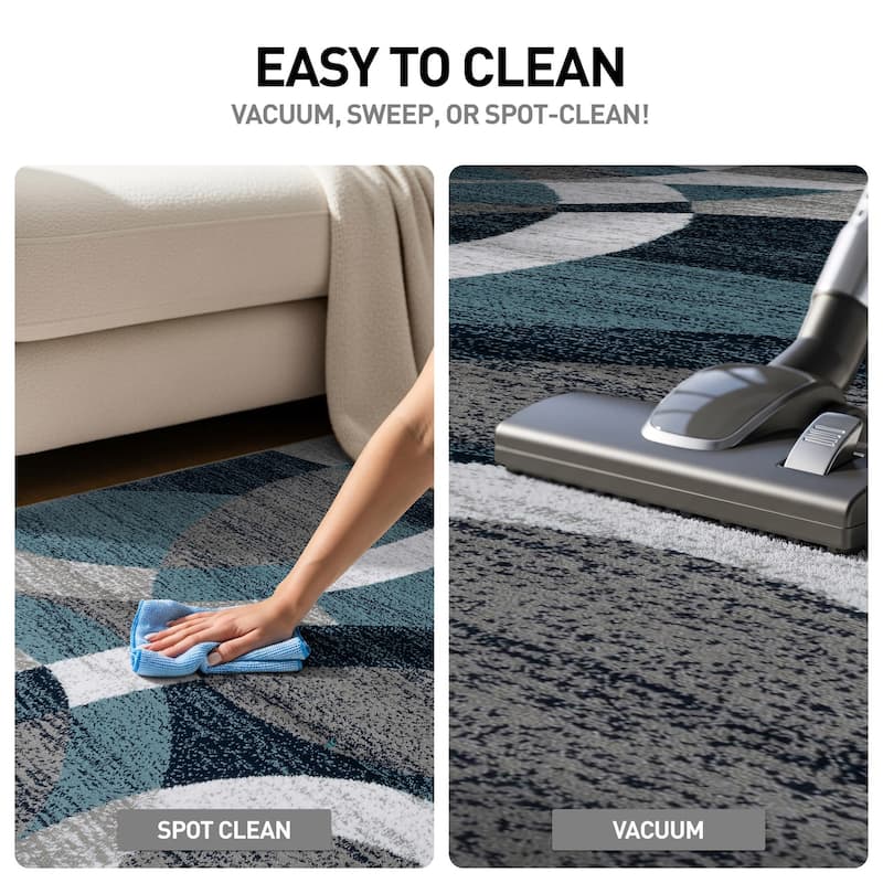 World Rug Gallery Geometric Circles Area Rug