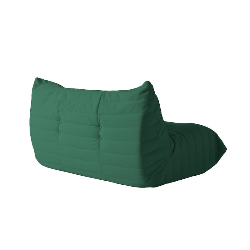 53" Upholstered Teddy Fabric Couch Modern Comfy 2-Seat Loveseat Sofa