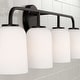 preview thumbnail 6 of 10, Lawson 4-light Bath/ Vanity Fixture w/ Soft White Glass