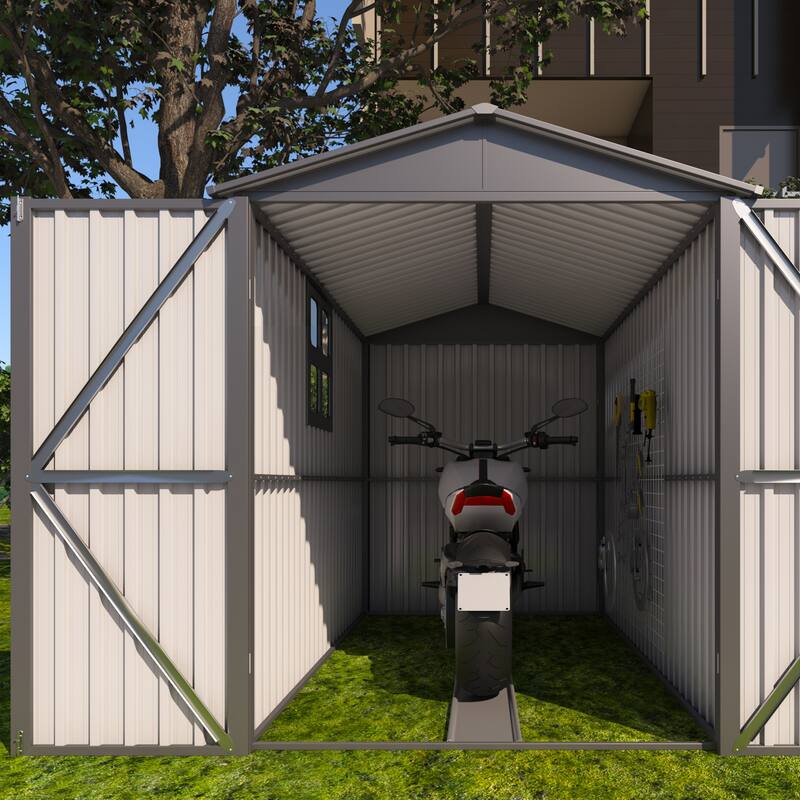 Outdoor Steel Storage Shed With Window ,Metal Garden Sheds