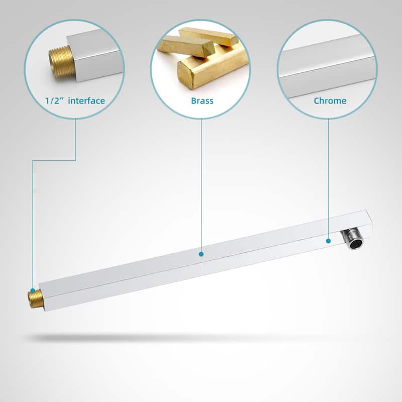 10" Square Bathroom Shower Combo Set - 19.09"D x 14.96"H x 13.98"W