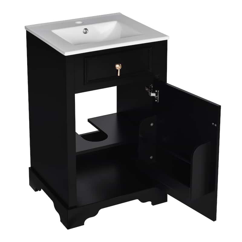20-Inch Bathroom Vanity with Ceramic Sink