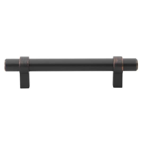 slide 2 of 3, GlideRite 3.75-inch CC Solid Oil Rubbed Bronze Euro Cabinet Bar Pulls (Pack of 10 or 25)