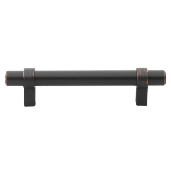 slide 2 of 3, GlideRite 3.75-inch CC Solid Oil Rubbed Bronze Euro Cabinet Bar Pulls (Pack of 10 or 25)