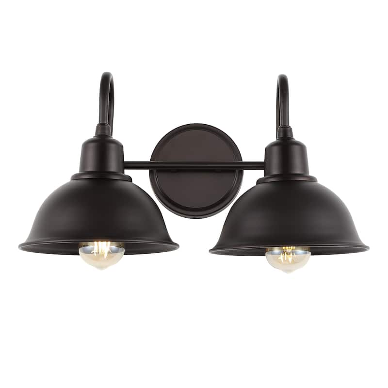 Frisco Farmhouse Industrial Iron LED Vanity, Chrome by JONATHAN Y