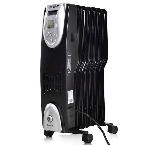 Costway 1500W Electric Oil Filled Radiator Heater Safe Digital - Bed Bath u0026  Beyond - 18797928