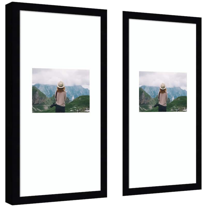Kate and Laurel Svelte Noir Black Photo Frame Set