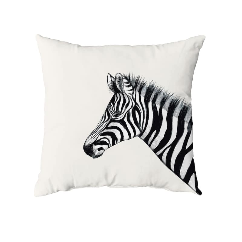 Zebra Throw Pillow - 18" x 18"