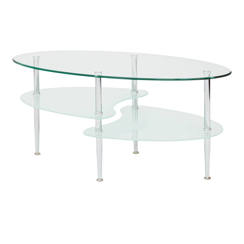 Middlebrook Toston Modern Frosted Glass 38" Coffee Table