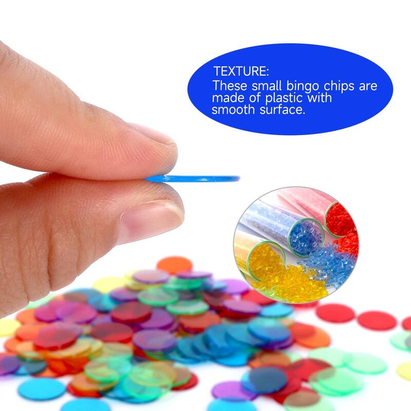 GSE™ 500-Pack 3/4-inch Plastic Bingo Chips for Bingo Game, Counting, Sorting, Science, Educational Markers
