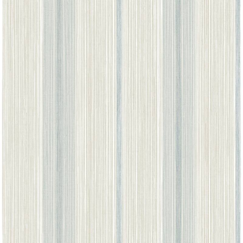 Chris Loves Julia x A-Street Prints Ames Light Blue Linen Stripe Wallpaper
