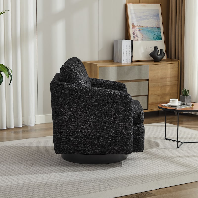GDFStudio - Clara Chenille Swivel Accent Chair with Sleek Modern Design and Plush Cushioning - 31.5"W